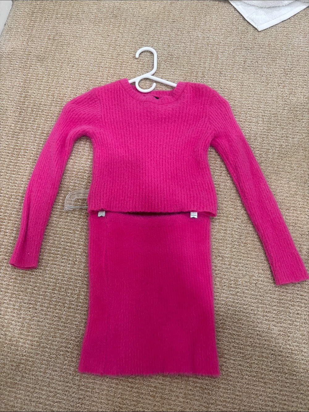 Girls Bright Fuchsia Two-Piece Super Soft Set